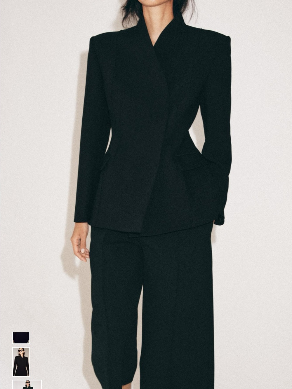 Zara Women's Black structured Coat